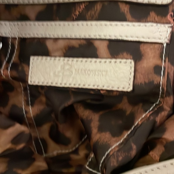 B. Makowsky animal print tote with tassels and inner pocket - Picture 6 of 6